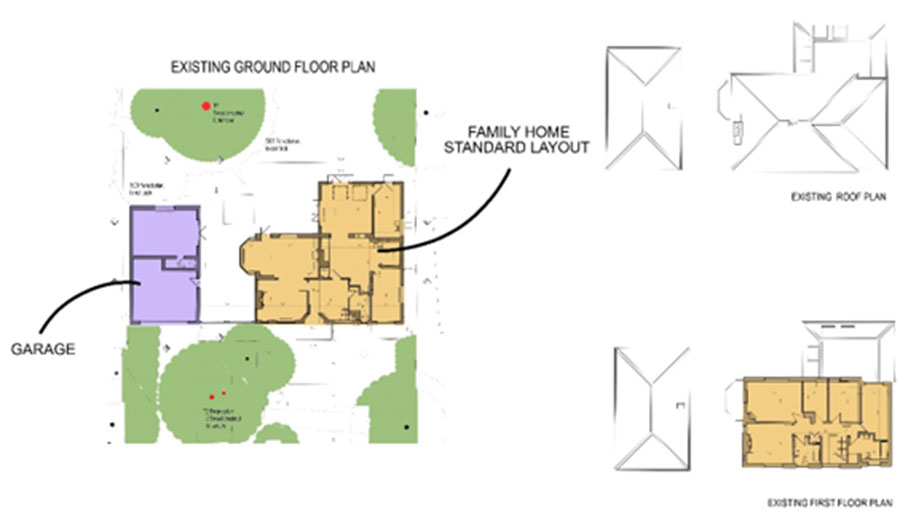 Existing layout Brick dimensions